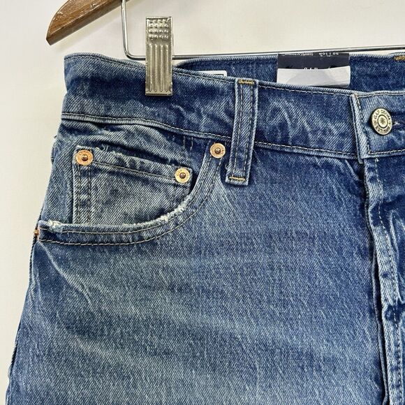 GAP Jeans Womens Cheeky Straight High Rise 30 / 10R Jeans NWT Button Fly Chrty - Picture 2 of 14